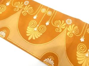 変わり花模様織り出し　暈し　名古屋帯